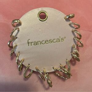 Francesca's Gold Mix Earring Set NWT